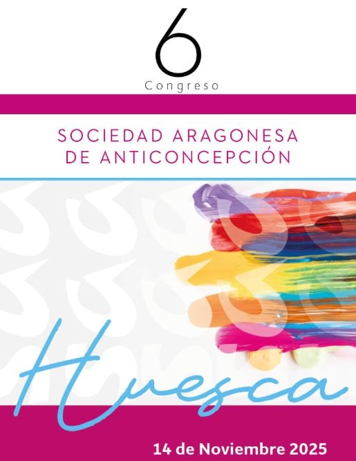 Cartel anunciador del 6º congreso de la Sociedad Aragonesa de Anticoncepción