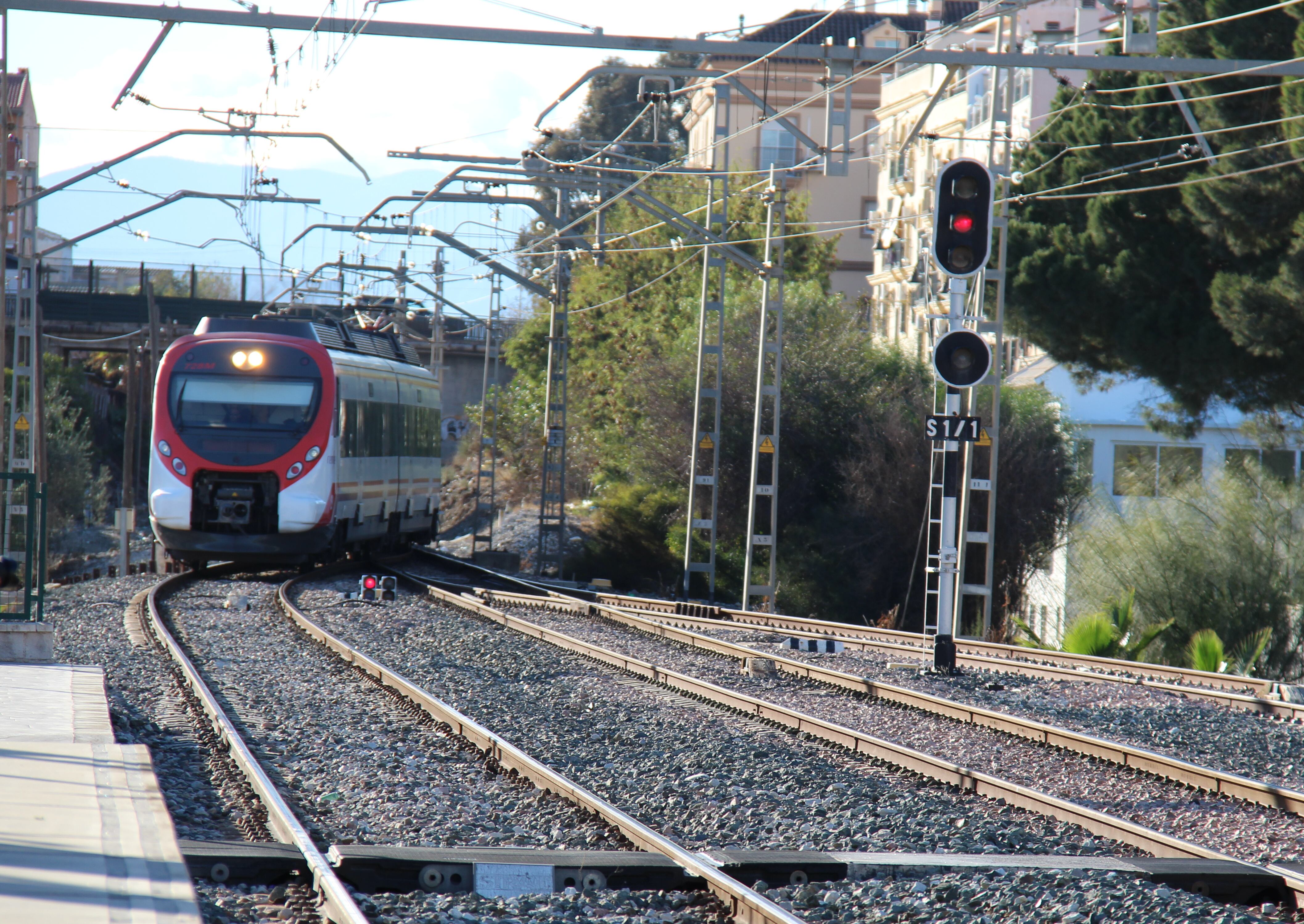 Tren a su paso por Cártama