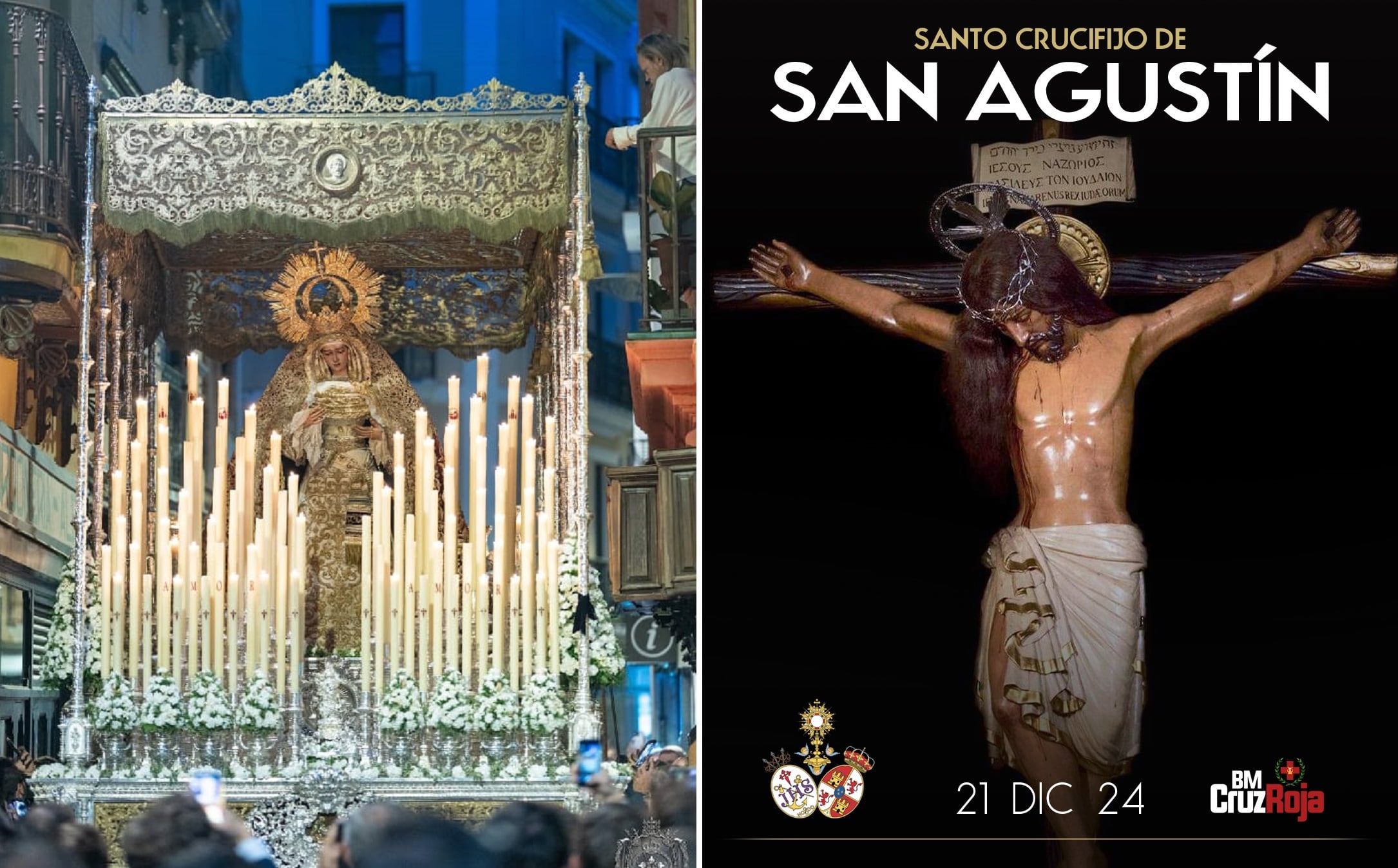 La Virgen del Socorro y el Cristo de San Agustín regresan este sábado a sus respectivos templos