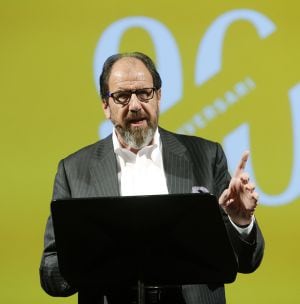 José María durante su intervención en la Gala de 90 Aniversario de Radio Barcelona.