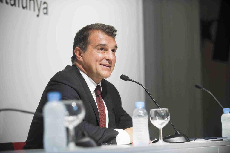 Joan Laporta, en rueda de prensa