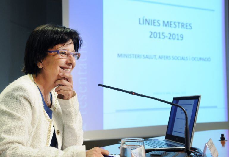 Rosa Ferrer presentant les línies mestres del seu ministeri, ahir.