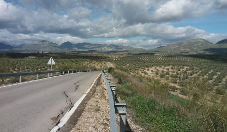 Vista, desde el paso elevado de la estación de Quesada, donde el IGN ubica la mayor concetración de seísmos en la zona