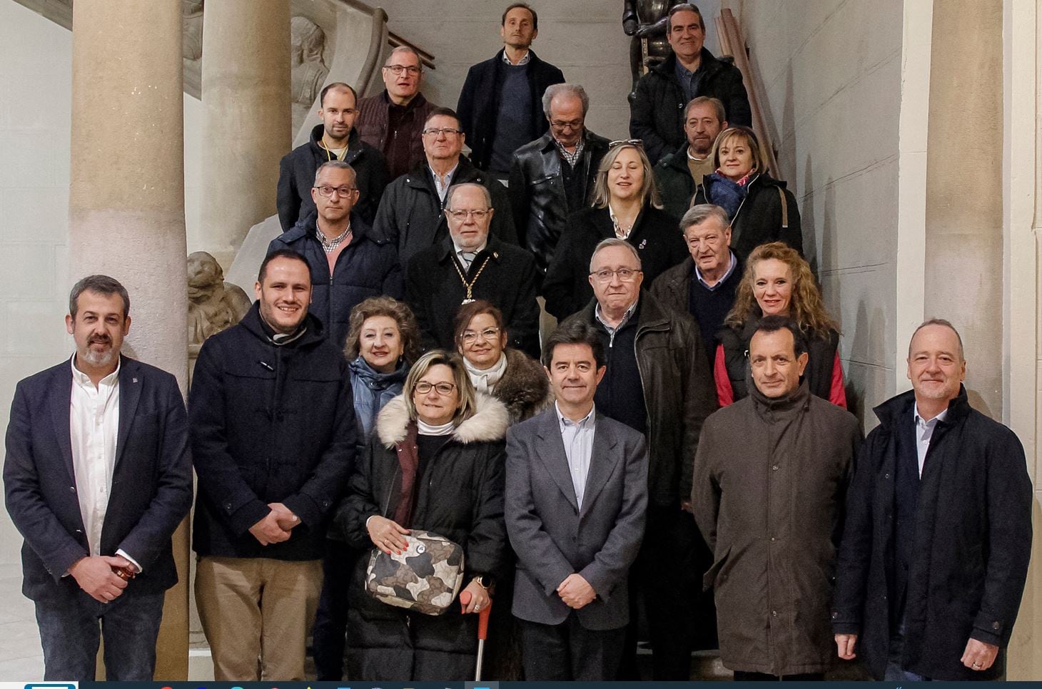 Recepción celebrada en el Ayuntamiento de Huesca a las cofradías de Segovia