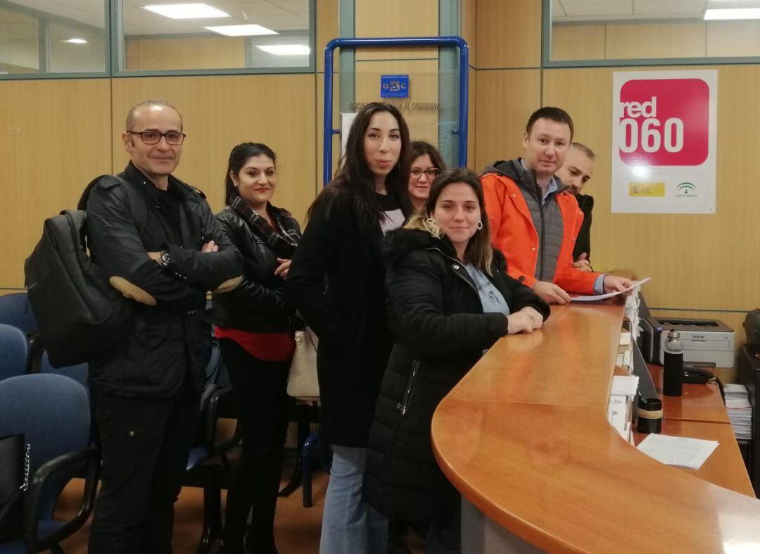 Concejales de los grupos municipales PSOE e IU.