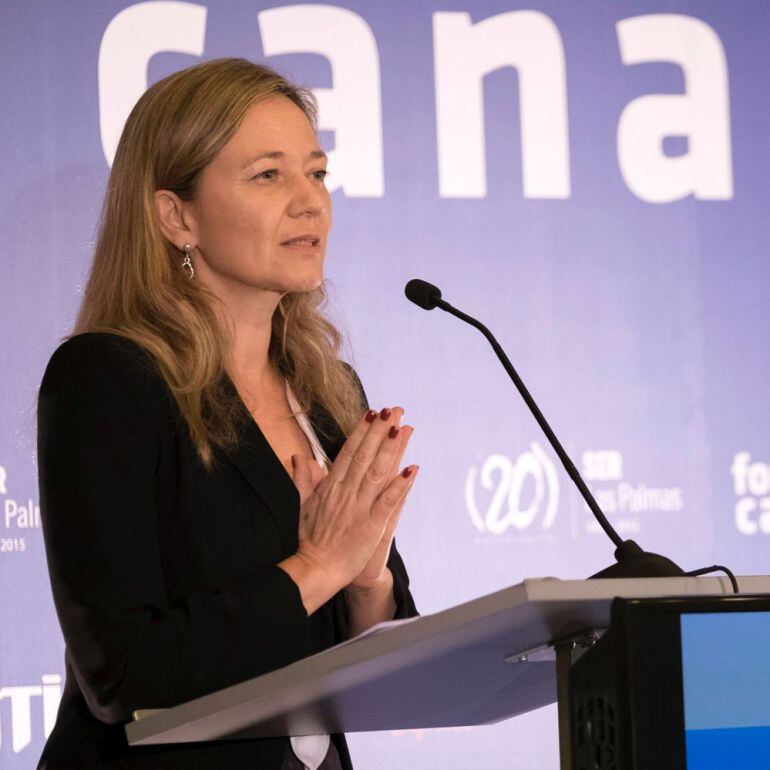 La diputada Victoria Rosell durante su intervención en el Foro SER Canarias.