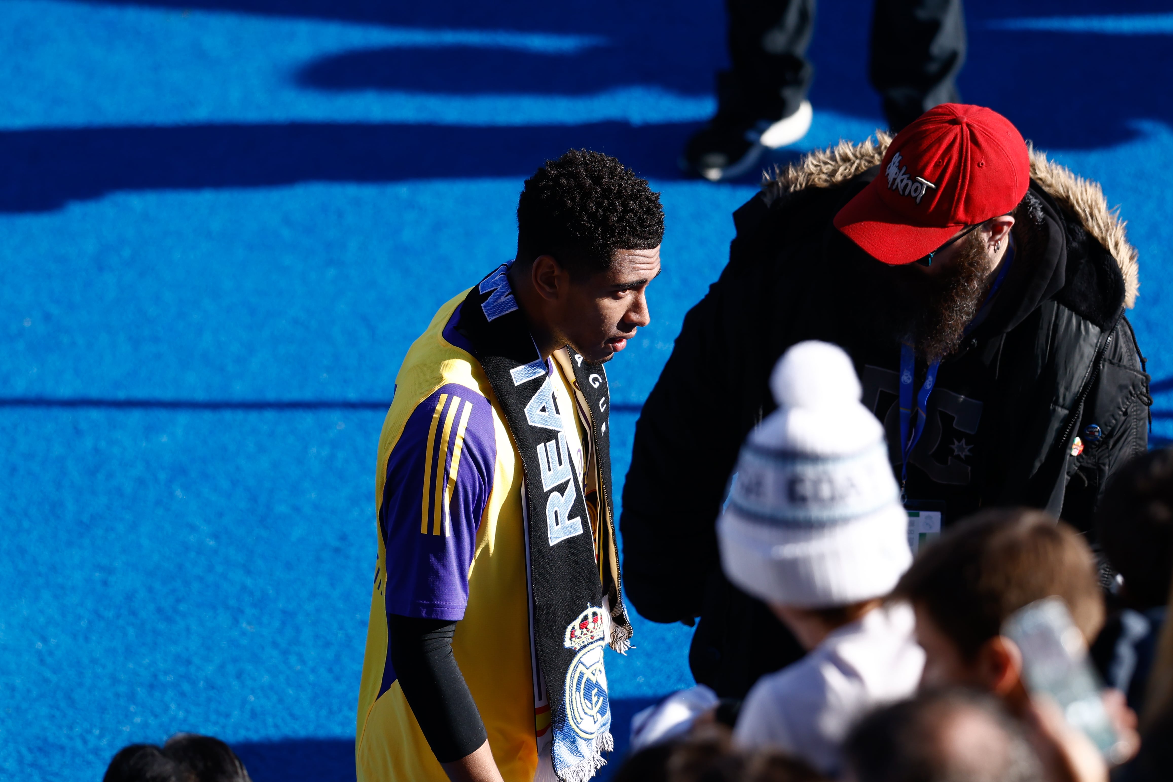 Jude Bellingham durante el entrenamiento navideño a puerta abierta del Real Madrid en el Estadio Alfredo Di Stéfano. (Photo By Oscar J. Barroso/Europa Press via Getty Images)