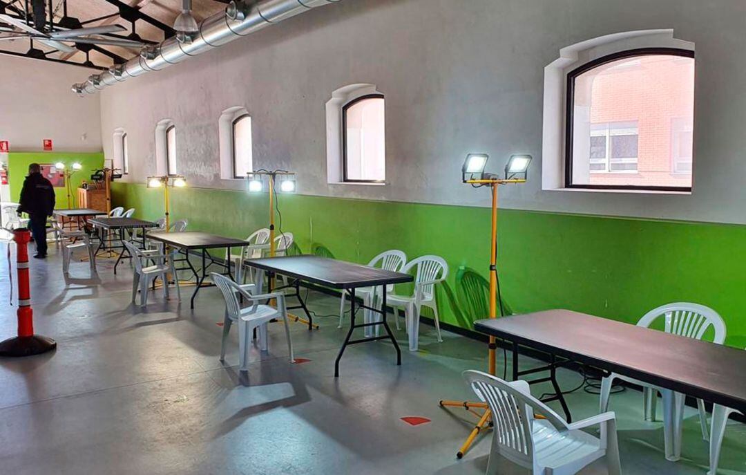 Interior de uno de los pabellones del Complejo Eduardo Latorre donde se realizará la vacunación