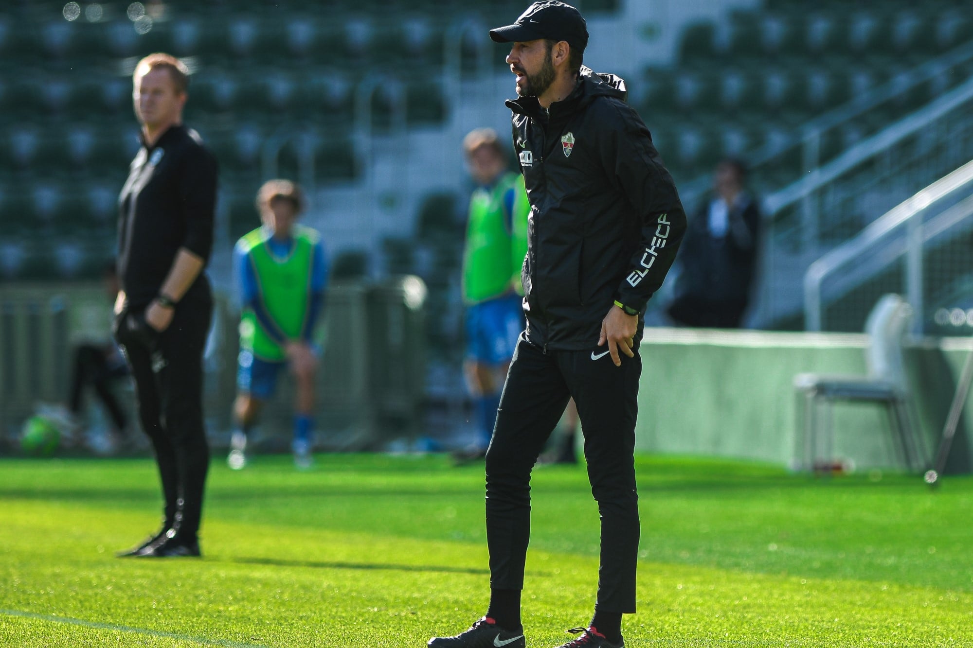 Pablo Machín durante un partido de entrenamiento el pasado mes de diciembre