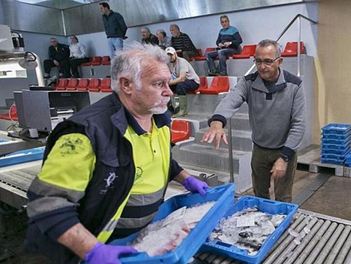 Lonja de pescadores del Grau de Gandia en en estado de alarma