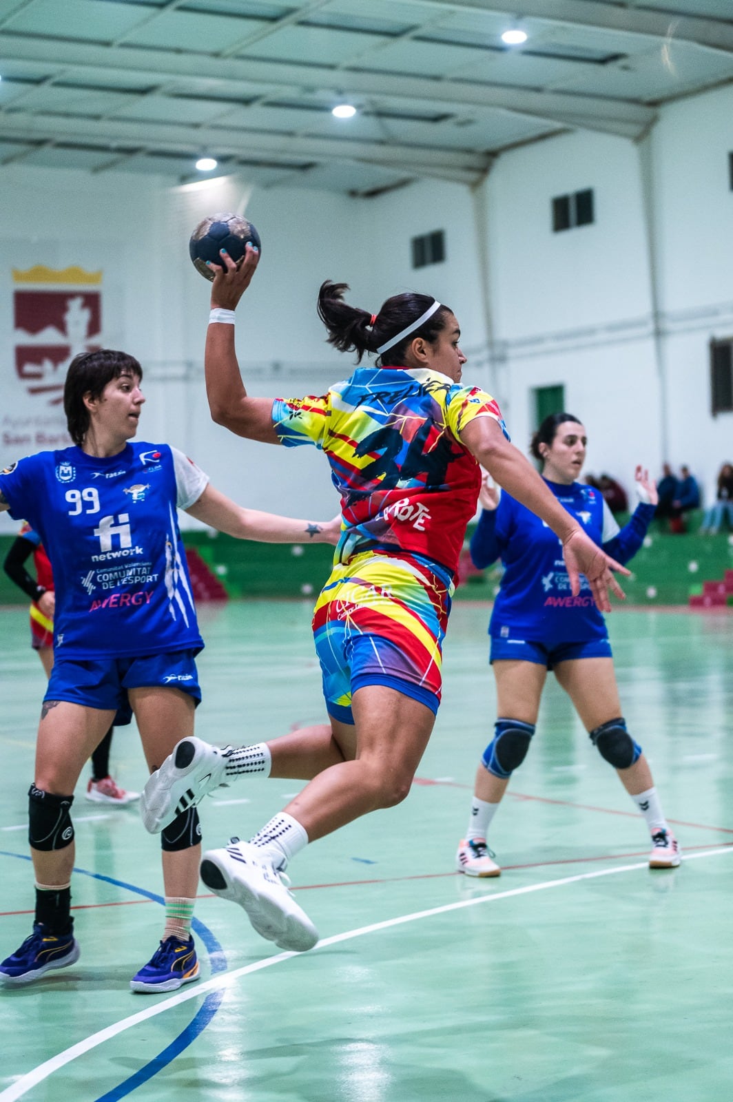 Berenice Frelier en uno de los partidos con el Zonzamas.