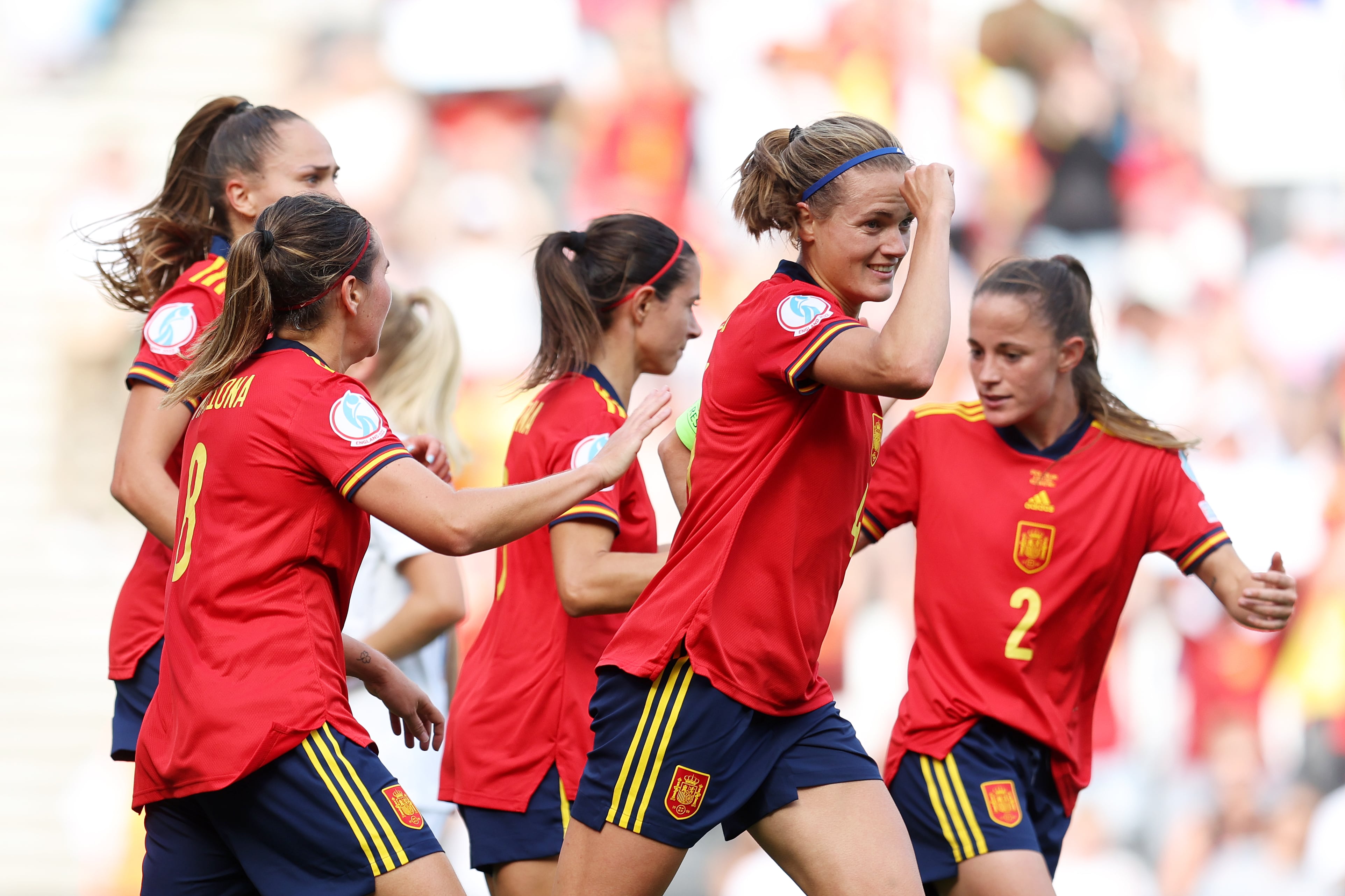 Irene Paredes celebra un gol en la pasada Eurocopa.