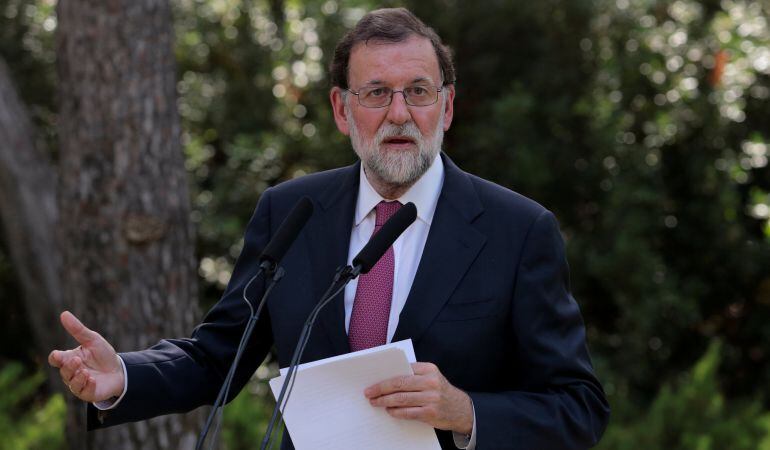 Mariano Rajoy durante una comparecencia el pasado 7 de agosto.