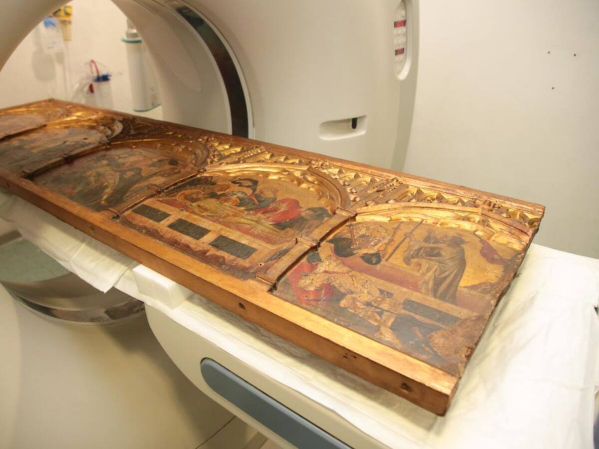 Realizan un TAC a la predela del Centenar de la Ploma para estudiar el método de elaboración y su estado de conservación