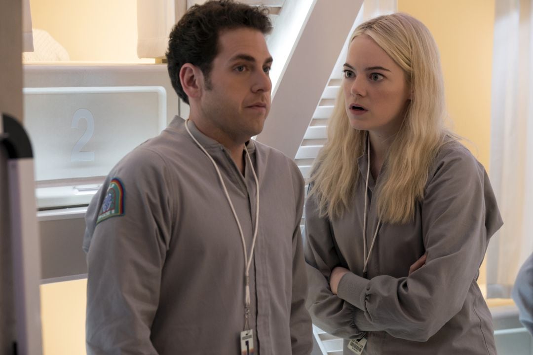 Jonah Hill i Emma Stone en una escena de &quot;Maniac&quot;.