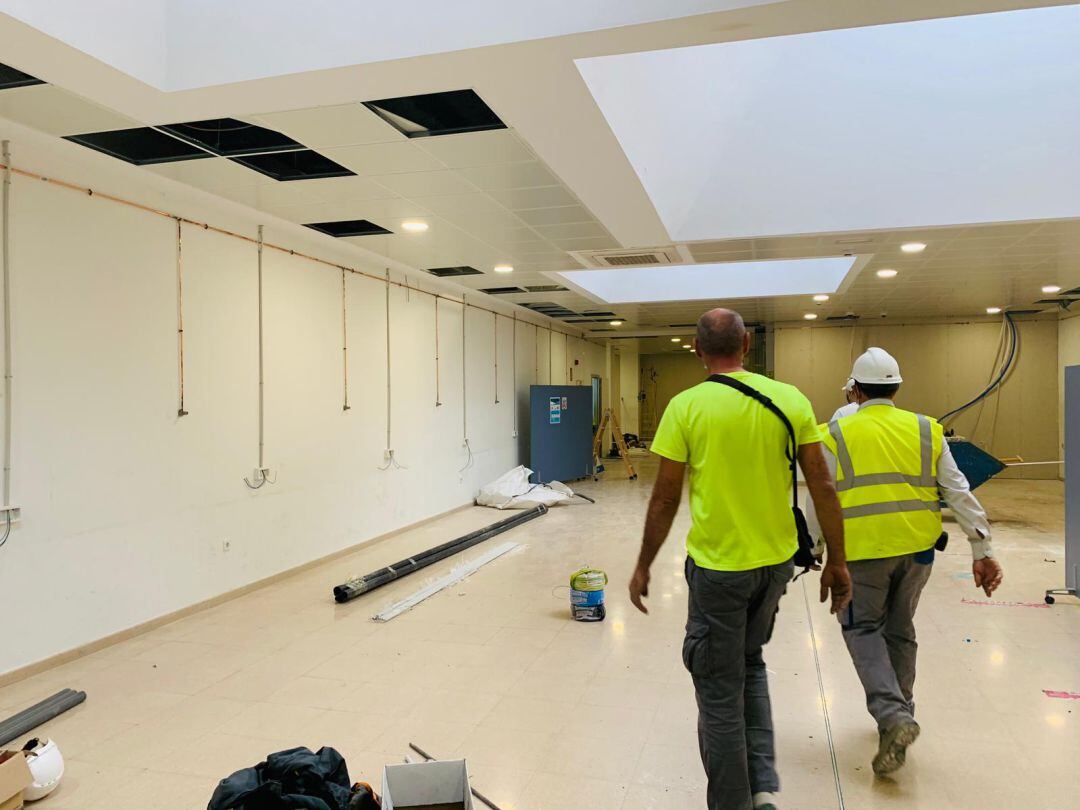Las obras en la cafetería del Hospital Clínico de Málaga