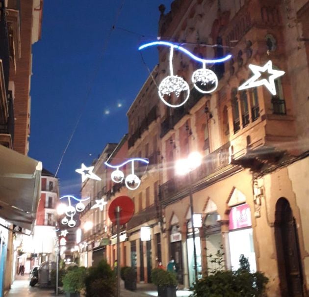 Alumbrado navideño en Linares.