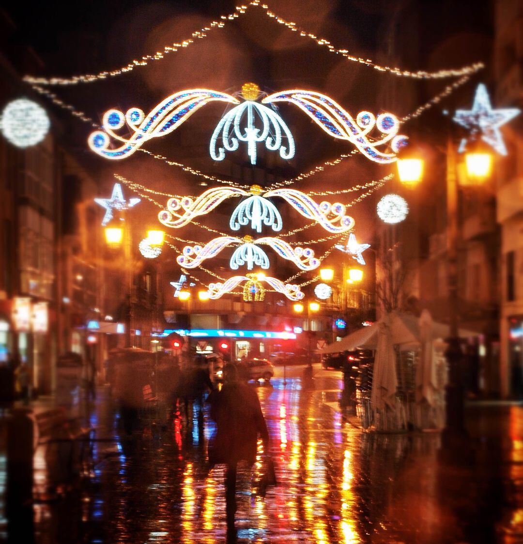 Luces de Navidad en Avilés.