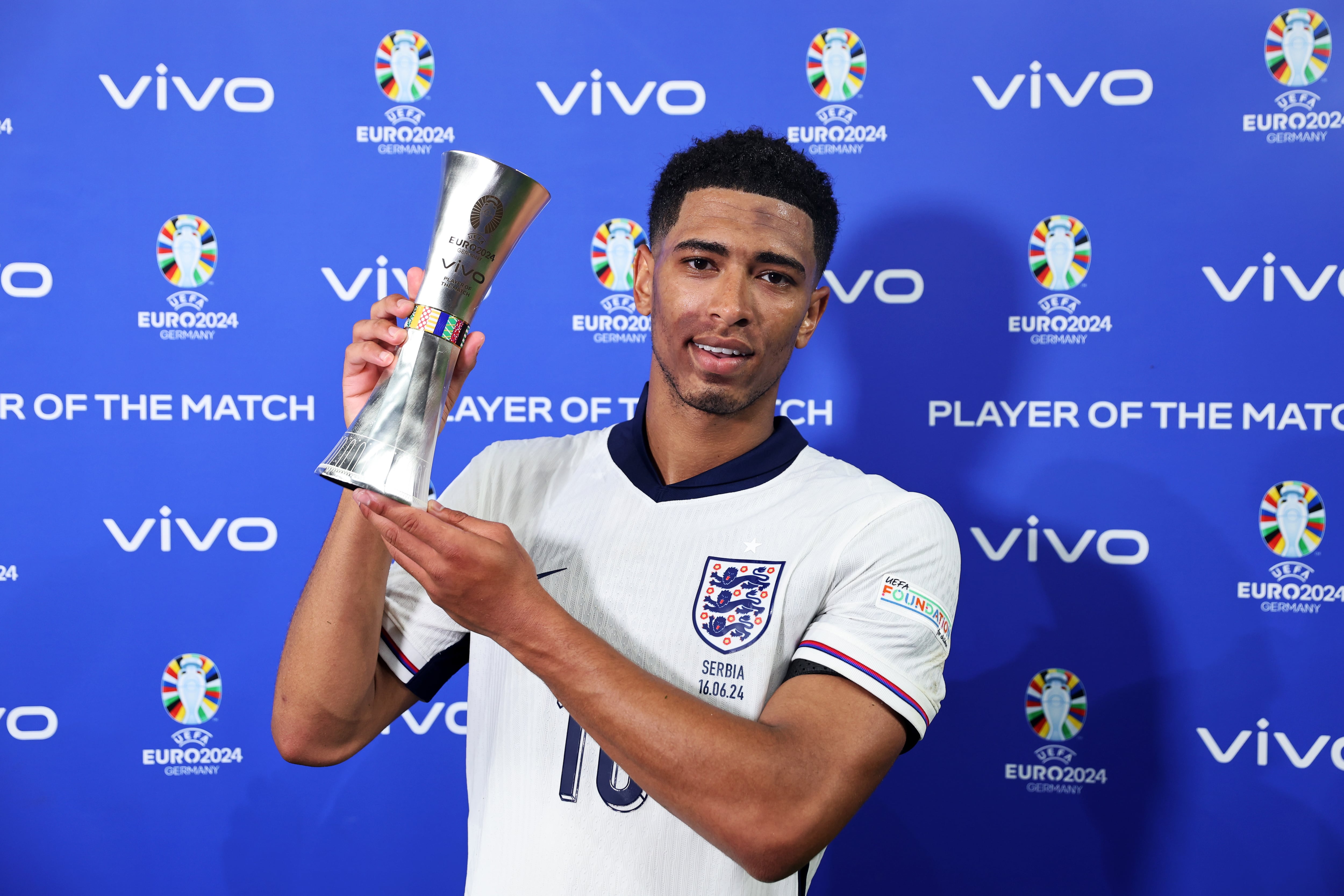 Jude Bellingham fue el MVP del partido entre Serbia e Inglaterra en la primera jornada del Grupo C de la Eurocopa 2024. (Photo by Matt McNulty - UEFA/UEFA via Getty Images)