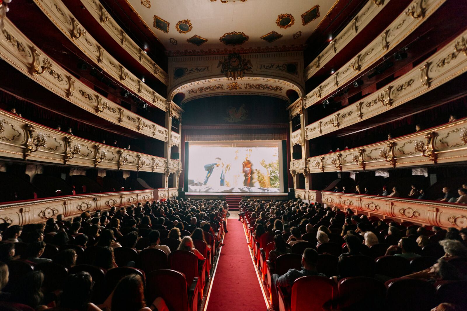 La platea durante el visionado de una película en el ciclo del festival Cinema Jove de València