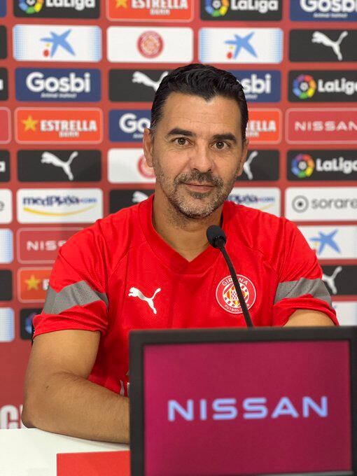 Míchel Sánchez, a la roda de premsa prèvia al Girona-Cádiz