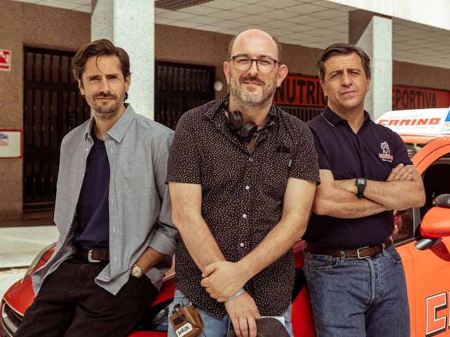 Borja Cobeaga en el rodaje de Me gusta conducir