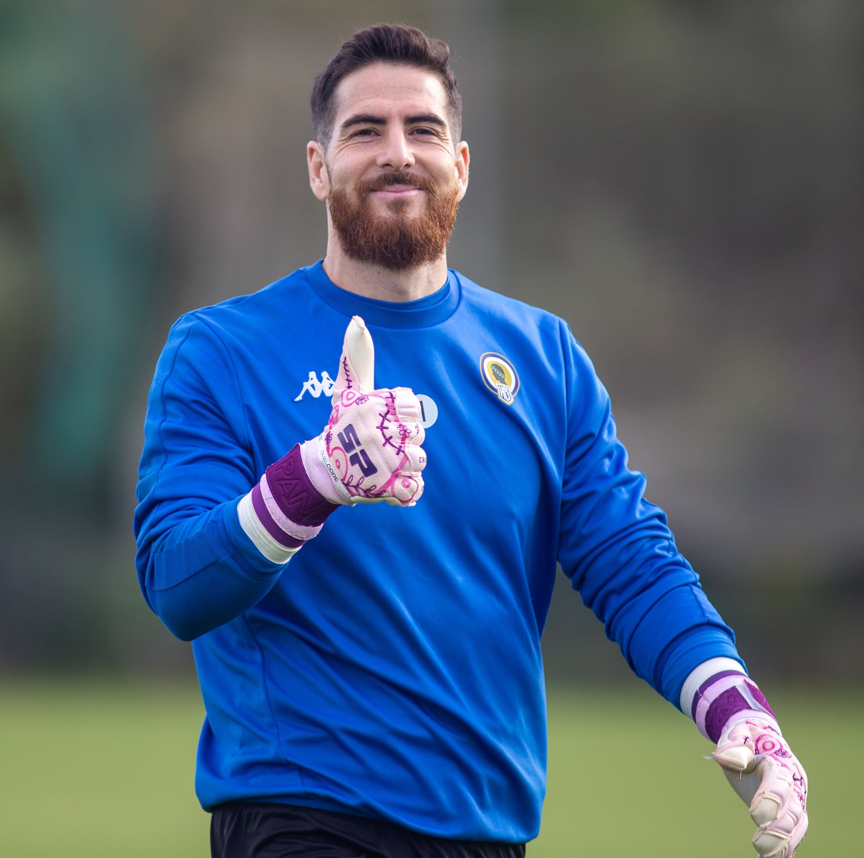 Carlos Abad, en la sesión de entrenamiento en Fontcalent