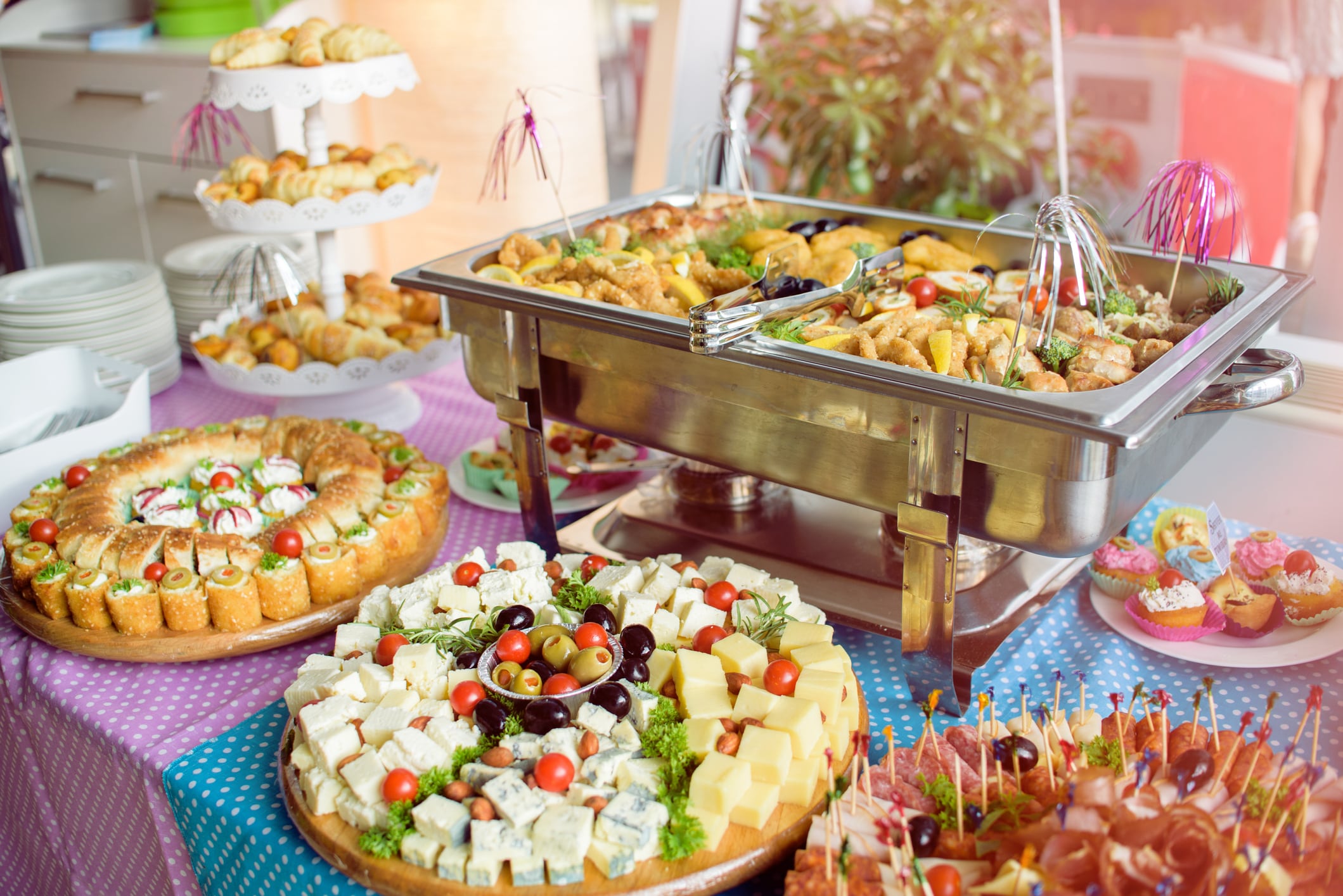 Buffet catering food