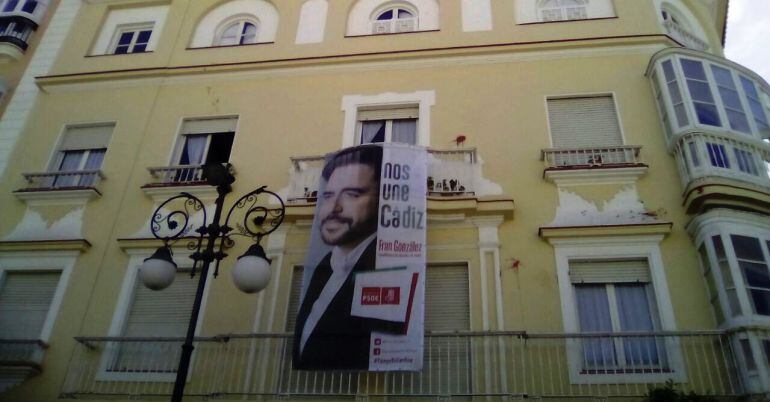 Sede socialista en la Plaza de San Antonio de Cádiz