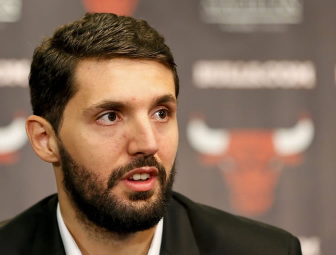 Mirotic, durante la rueda de prensa de presentanción como jugador de los Bulls