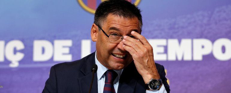 Bartomeu en la conferencia de prensa de resumen de la temporada