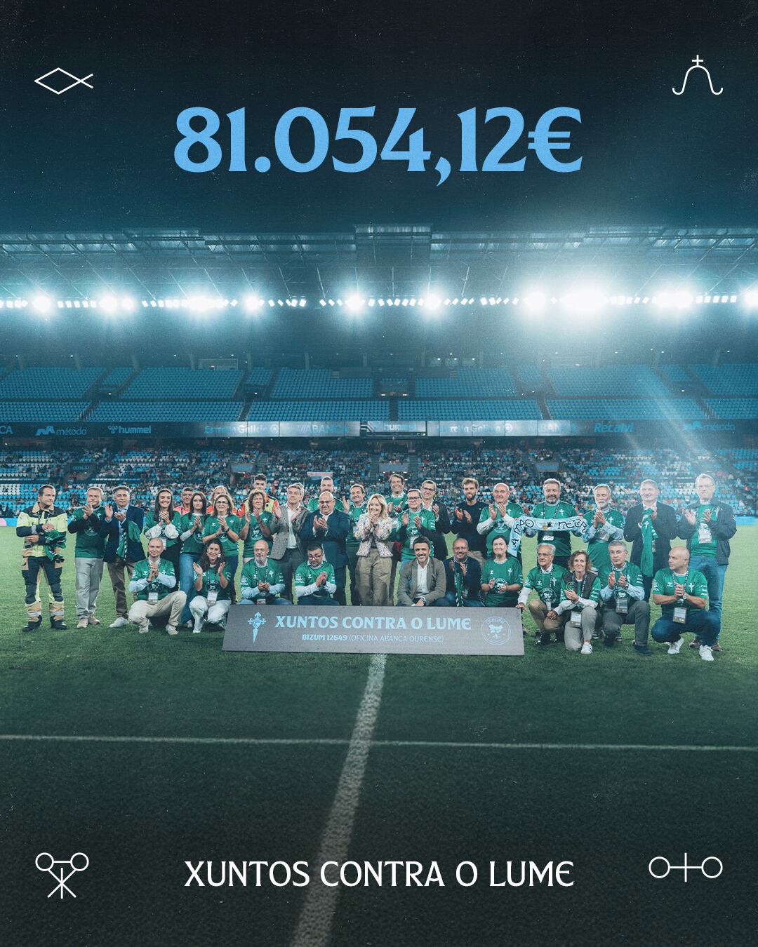 Recaudación del partido Celta - Selección Ourense tras los incendios del verano