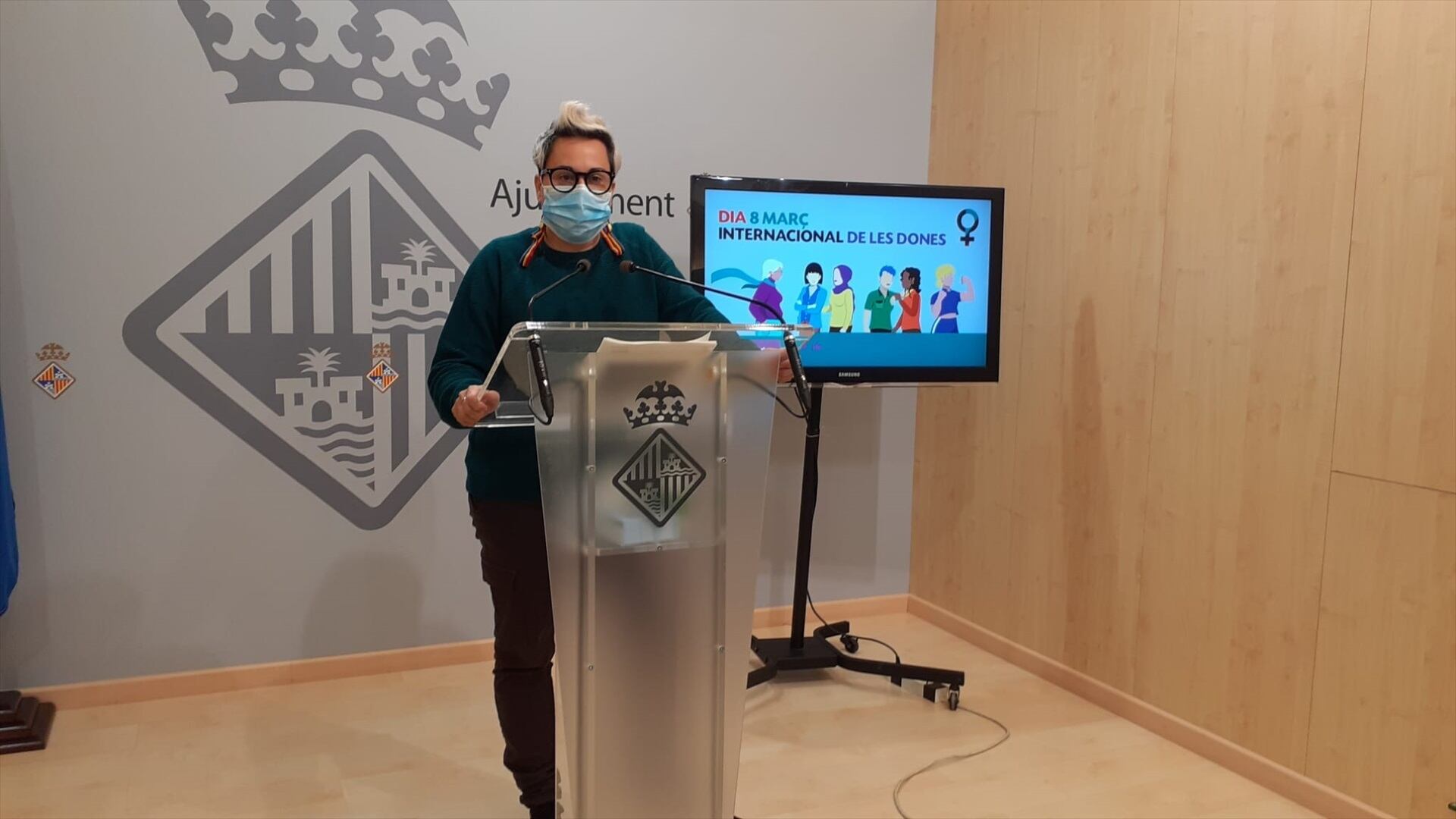 La regidora de Justicia Social, Feminismo y LGTBI, Sonia Vivas, durante una rueda de prensa.
AYUNTAMIENTO DE PALMA
(Foto de ARCHIVO)
05/3/2021