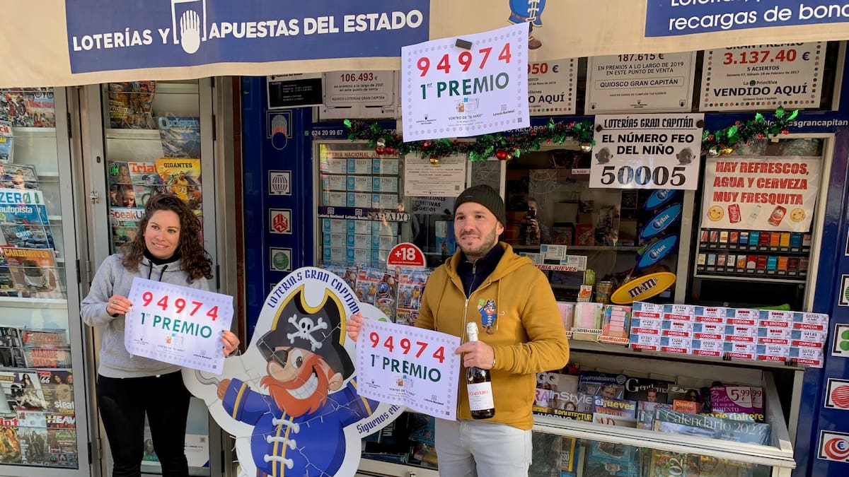 El primer premio de la lotería del Niño deja un décimo ganador en Córdoba