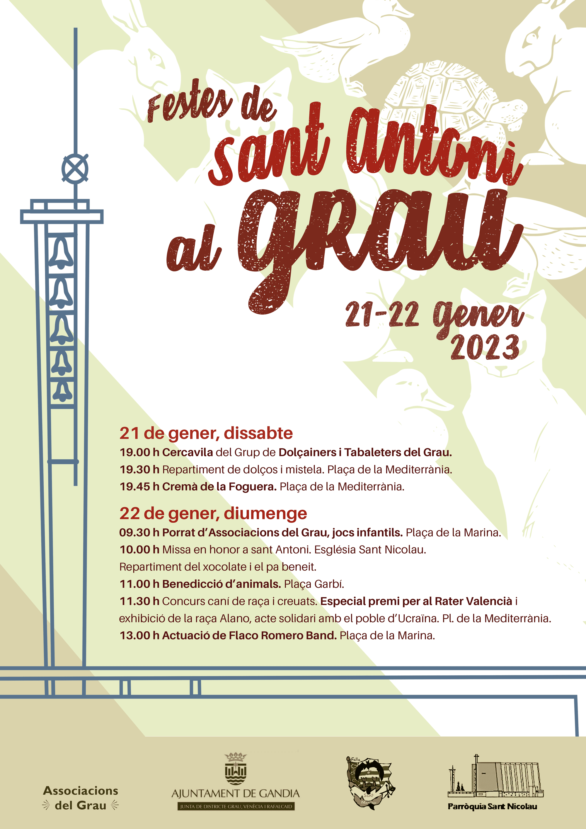 Programación del porrat de Sant Antoni 2023