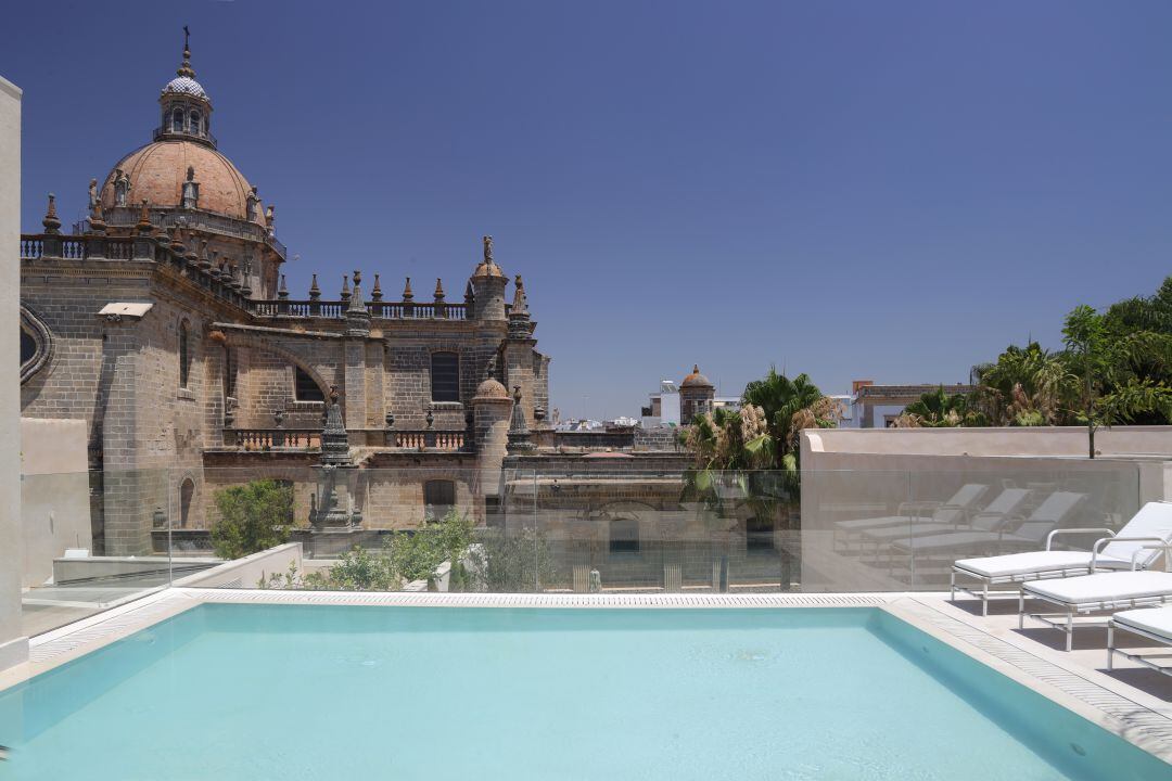 Terraza del Hotel Bodega Tío Pepe