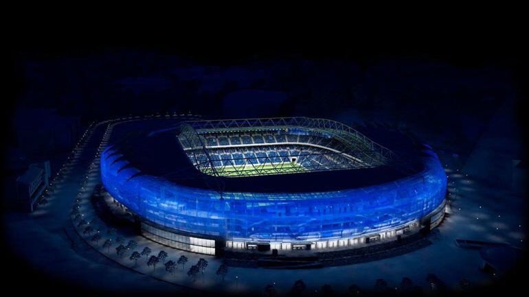 Fotomontaje de cómo quedará el exterior del 'nuevo Anoeta'