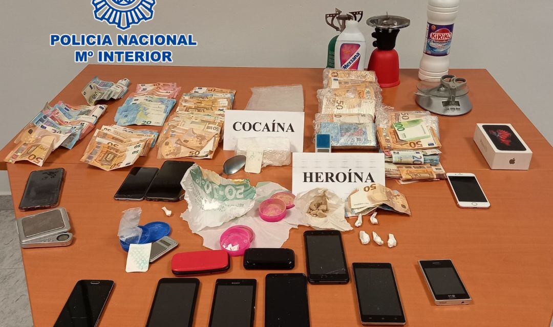 Material incautado por la Policía Nacional en la operación &#039;Horno Negro&#039;.