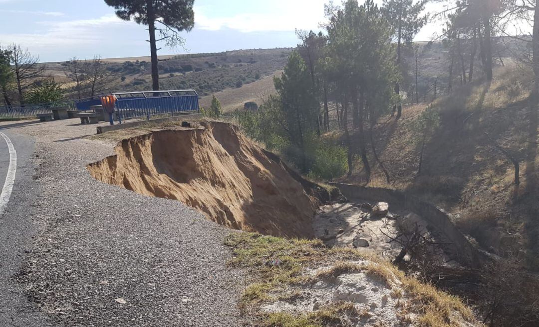 Imagen de la zona en la que se ha producido el desprendimiento