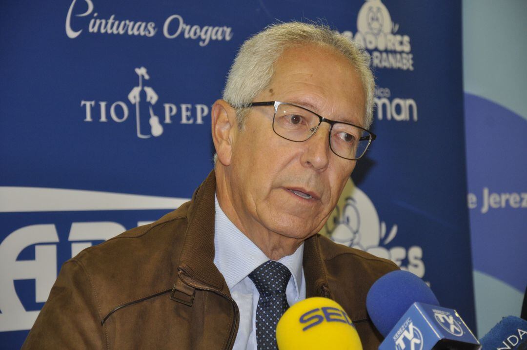 Rafal Coca, presidente del Xerez DFC, en la rueda de prensa del lunes