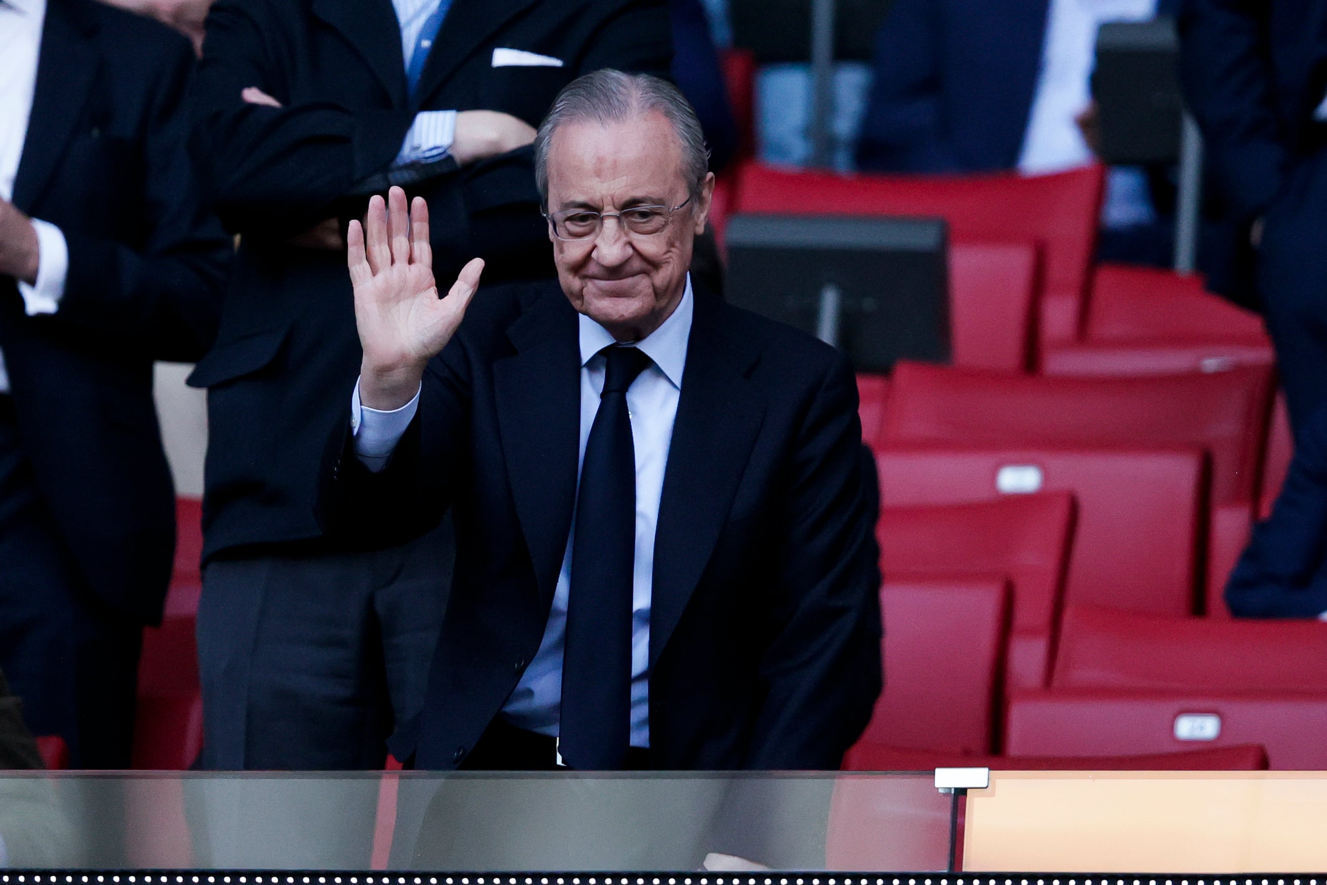 Florentino Pérez, presidente del Real Madrid, durante un partido.