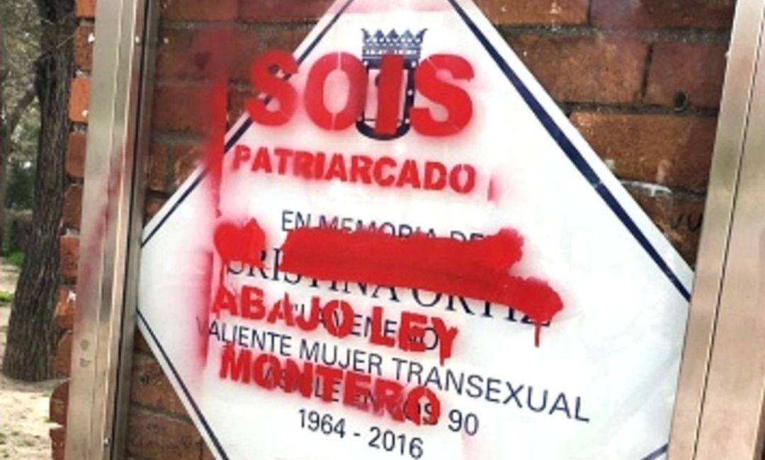 La placa de &#039;La Veneno&#039; vuelve a ser vandalizada.