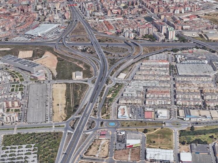 Imagen aérea del proyecto de bus-vao en Málaga