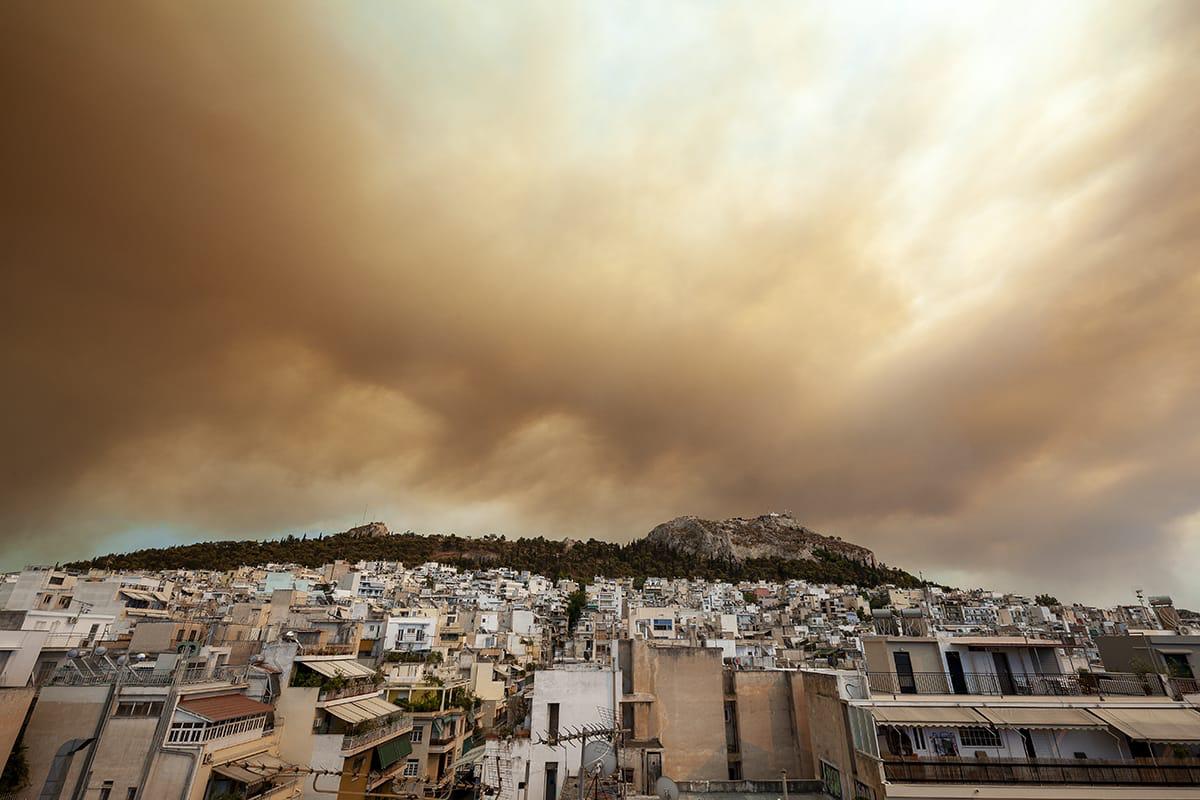 Incendio en Atenas