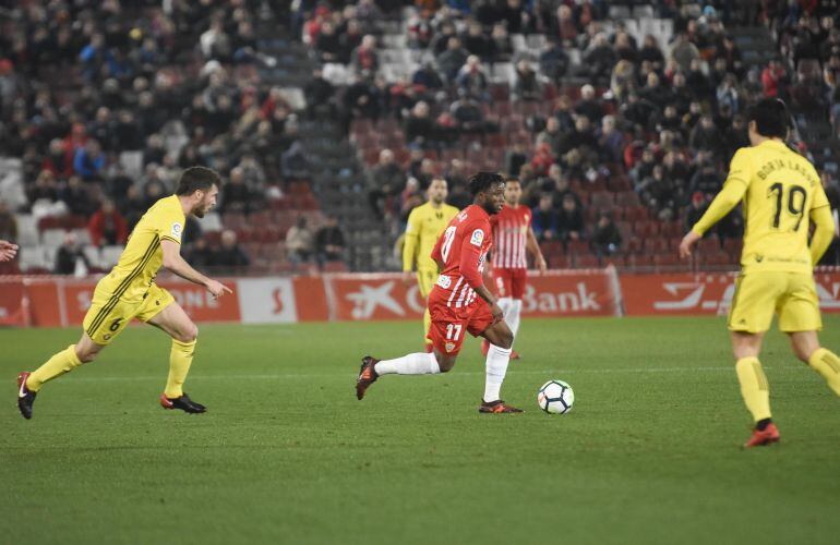 Lass en el partido Almería-Osasuna.