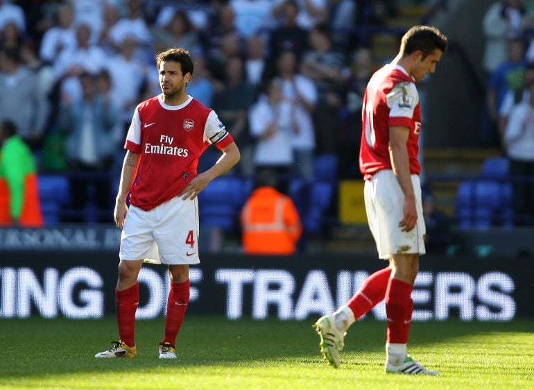 Fàbregas, durante un partido en su etapa en el Arsenal