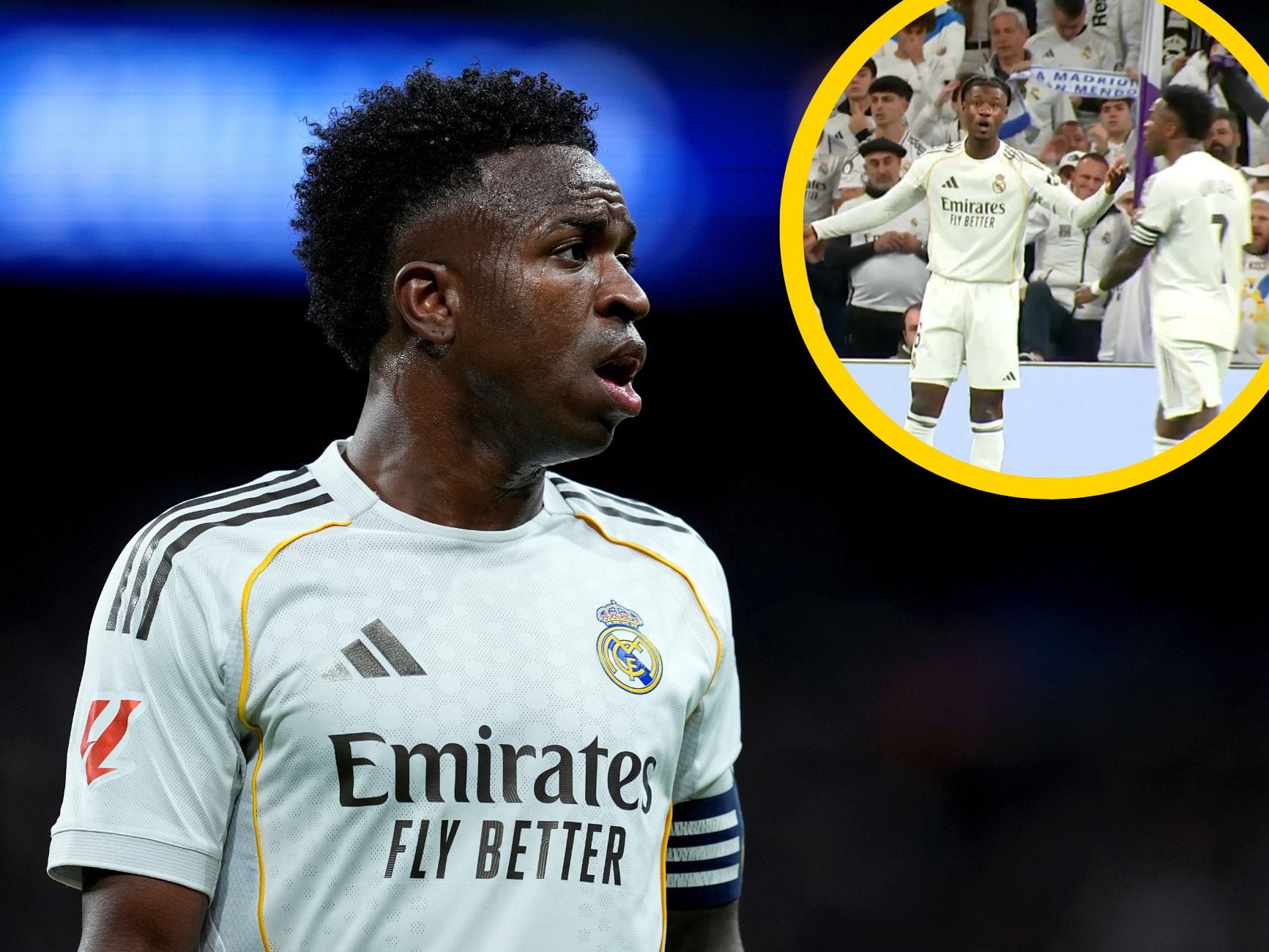 Vinicius, en el partido entre Real Madrid y Sevilla