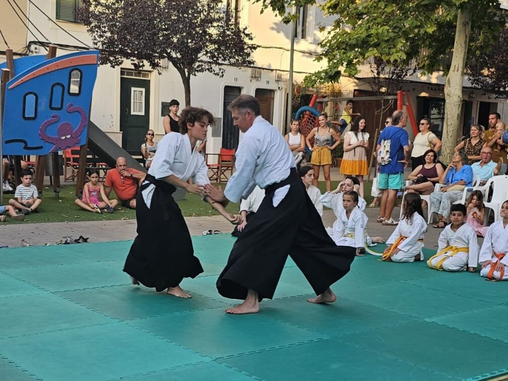 Es va fer una demostració a la Plaça des Ramal amb motiu de Sant Llorenç.