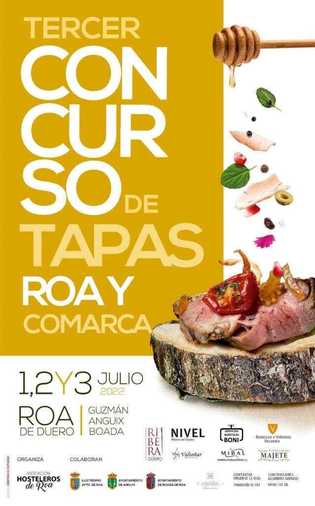 cartel tapas en Roa y comarca