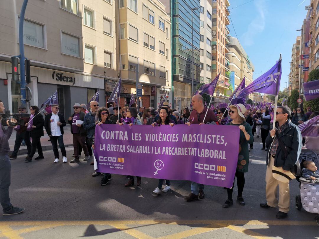 Manifestación en Alicante por el Día Internacional de la Mujer